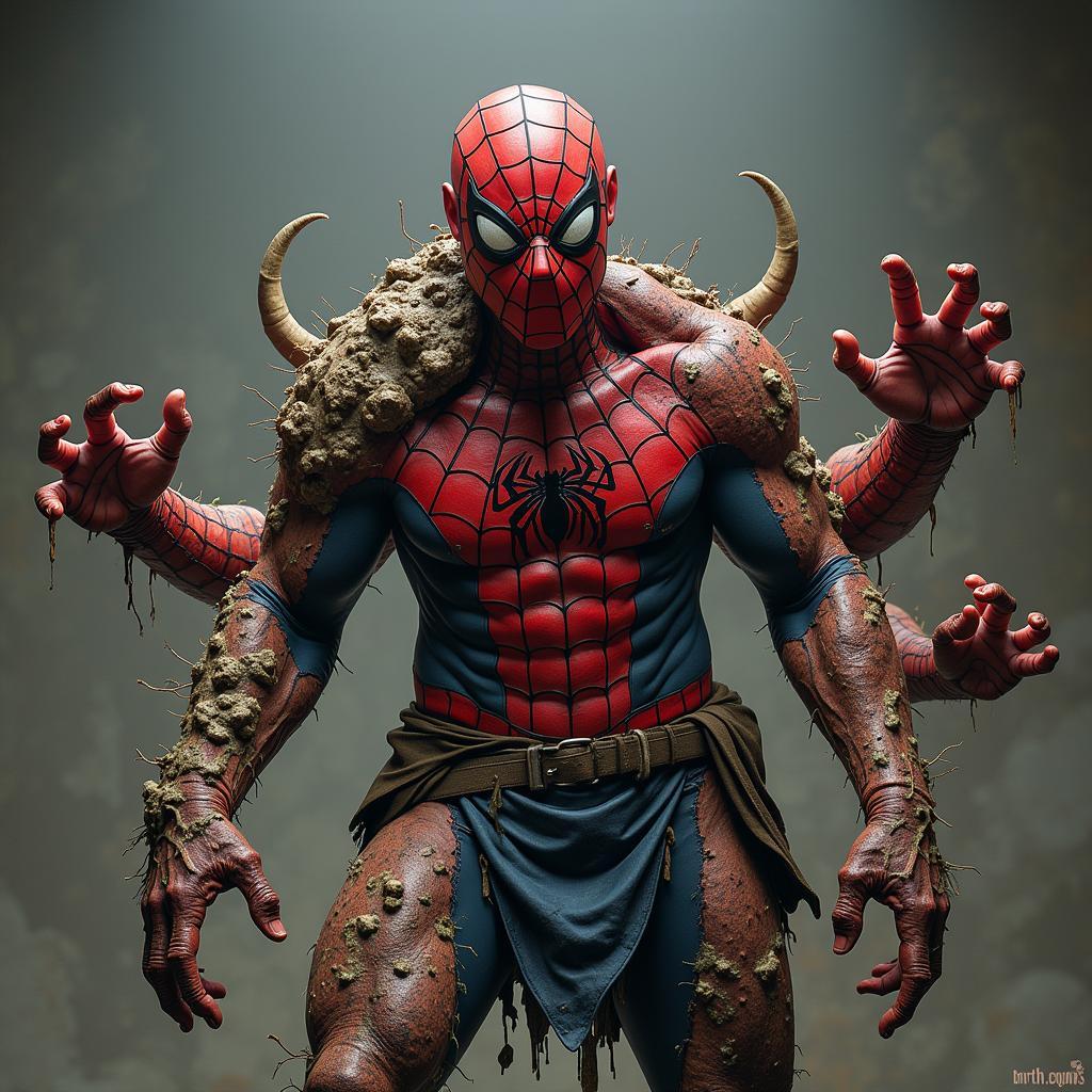 Hình ảnh Spider-Man biến dạng kinh hoàng trong Marvel Ruins