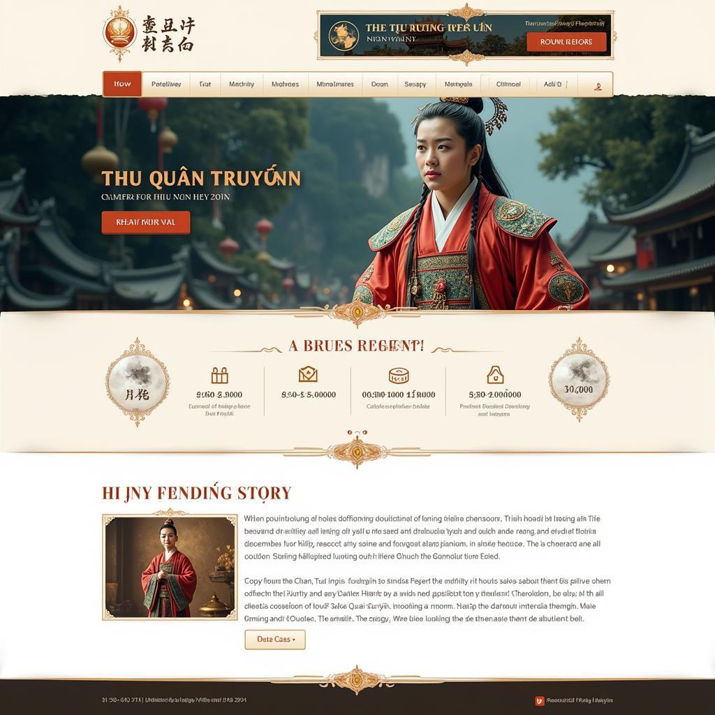 Giao diện website Thu Quán Truyện.