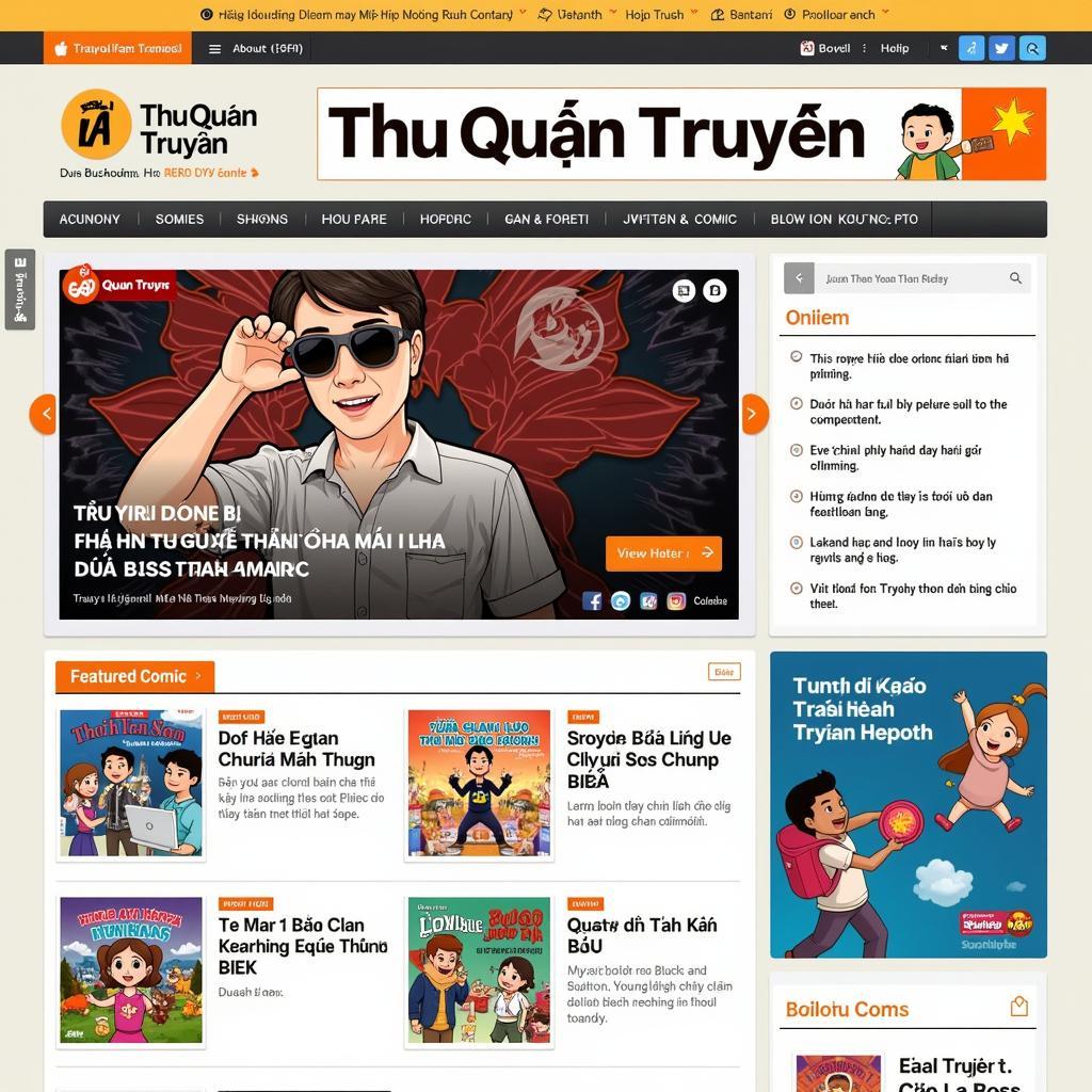 Website đọc truyện online Thu Quán Truyện