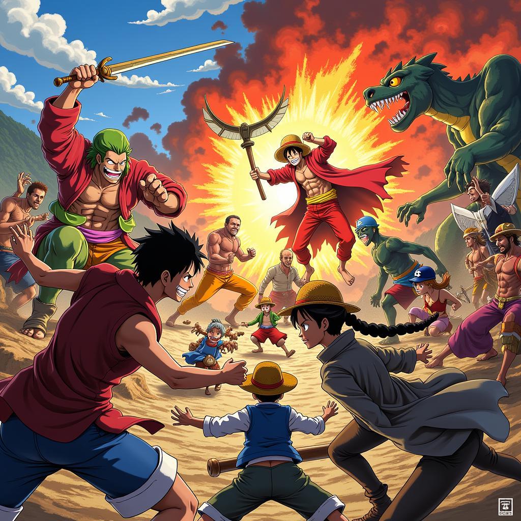 Trận chiến hoành tráng trong One Piece