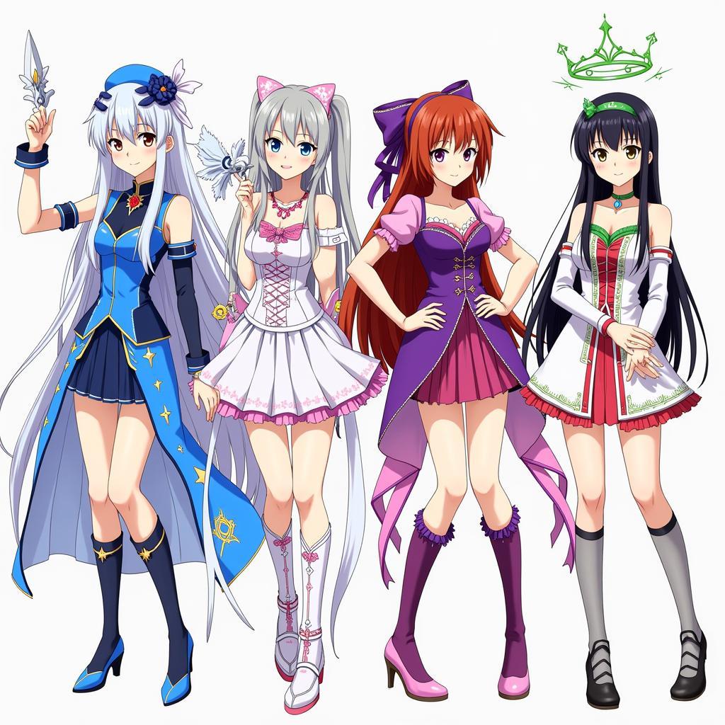 Hình ảnh các Tinh Linh trong truyện tranh Date A Live